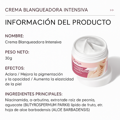 Crema Blanqueadora - Zonas íntimas y sensibles